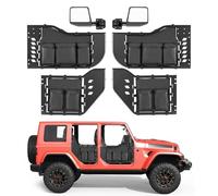 VEVOR Puerta Tubular para Jeep, 4 Puertas, Compatibles con Gladiator JT 2020-2026 y Jeep Wrangler JL 2018-2026, Puertas de Tubo Traseras y Delanteras de Acero con Pestillos, Bolsa, Espejos Laterales