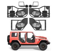 VEVOR Puerta Tubular para Jeep, 4 Puertas, Compatibles con Jeep Wrangler JL 2018-2026 y Gladiator JT 2020-2026, Puertas de Tubo Traseras y Delanteras de Acero con Espejos Laterales, Bolsa, Pestillos