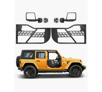 VEVOR Puertas Tubulares, 2 Puertas, Estilo de Caza al Aire Libre, con Bisagras Resistentes y Pestillo OE, con Espejos Retrovisores, para Jeep Wrangler JL 2018-2024 y Jeep Gladiator JT 2020-2024