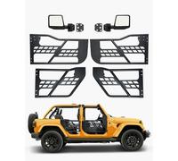 VEVOR Puertas Tubulares, 4 Puertas, Estilo Caza, con Espejos Retrovisores Certificados por DOT, con Almohadillas de Goma y Tubo Acero Reforzado, para Jeep Wrangler JK 2007-2018, 910 x 473 x 92 mm