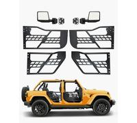 VEVOR Puertas Tubulares, 4 Puertas, Estilo Caza, con Espejos Retrovisores Certificados por DOT, con Almohadillas de Goma y Tubo Acero Reforzado, para Jeep Wrangler JK 2007-2018, 910 x 473 x 92 mm