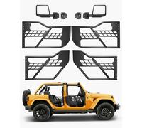 VEVOR Puertas Tubulares, 4 Puertas, Estilo de Caza, con Espejos Retrovisores Traseros, para Jeep Wrangler JL 2018-2024 y Jeep Gladiator JT 2020-2024, Fácil Instalación, 916 x 516 x 102 mm, Negro