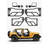 VEVOR Puertas Tubulares, Estilo Aventura de 4 Puertas con Espejos Retrovisores Certificados por el DOT, con Espejos Traseros para Jeep Wrangler JL 2018-2024 y Jeep Gladiator JT 2020-2024, Negro