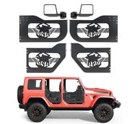 VEVOR Puertas Tubulares para Jeep, 4 Puertas, Compatibles con Jeep Wrangler JL 2018-2026 y Gladiator JT 2020-2026, con Diseño de Soldado, Delanteras y Traseras Tubulares, con Espejos Laterales