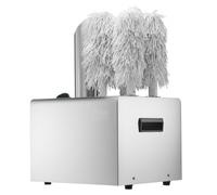 VEVOR Pulidora de Copas de Vino con 5 Cepillos Pulidora de Copas Eléctrica Comercial de 330 tazas/hora para Copas de Champán, Vasos de Cerveza, Jarras, para Bares, Restaurantes, Cocinas, Plata