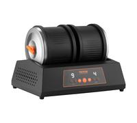 VEVOR Pulidora Eléctrica de Piedra, Carga de 3,63 kg, Doble Tambor, 4 Niveles de Velocidad, Temporizador de Pulido de 9 Días, Panel de Control Intuitivo y Adaptador, Negro, 310 x 230 x 220 mm