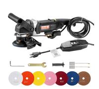 Pulidora húmeda VEVOR de 800 W, amoladora de hormigón de 4" con 6 velocidades variables y 7 kits de pulido, máquina amoladora húmeda para mármol, granito, piedra, roca, baldosas, equipada con un inter