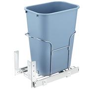 VEVOR Pull-Out Trash Can, 35L Single Bin, Under Mount Kitchen Waste Container with Slide, Handle and Door Mounting Kit, 110 lbs Load Capacity Heavy Duty Garbage Recycling Bin for Kitchen Cabinet, Sink