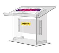 VEVOR Púlpito de Acrílico 68,58 x 34,8 cm Podio Acrílico Iglesia 49,53 cm Podio de Acrílico Transparente Podio Acrílico Claro Podio Vertical Claro de Acrílico para Hoteles Escuelas Salones de Confer