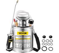 VEVOR Pulverizador a presión con bomba manual 4l, acero inoxidable, jardín con manómetro