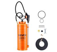 VEVOR Pulverizador de Hormigón Industrial, Pulverizador de Acero Inoxidable de Aprox. 13,2 L, Presión 25-60 PSI, Longitud de Lanza de 520 mm, 2 Boquillas de Latón, para Construcción y Jardín
