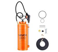 VEVOR Pulverizador de Hormigón Industrial, Pulverizador de Acero Inoxidable de Aprox. 13,2 L, Presión 25-60 PSI, Longitud de Lanza de 520 mm, 2 Boquillas de Latón, para Construcción y Jardín