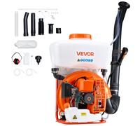 VEVOR Pulverizador de Mochila, 63 cc, Motor de 3 HP, con Tanque de 16 L, Sistema de Nebulización de Polvo y Líquido, para Jardinería, Agricultura e Invernaderos de Hortalizas, 490 x 290 x 660 mm