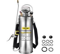 VEVOR Pulverizador de Mochila Manual Capacidad de 6 L Rociador de Mochila Presión de 1,5-4,0 Bar con Boquilla de Latón Uso en Interior y Exterior para Jardinería Doméstica y Limpieza de Pisos