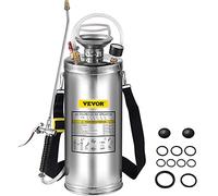 VEVOR Pulverizador de Mochila Manual Capacidad de 8 L Rociador de Mochila Presión de 1,5-4,0 Bar con Boquilla de Latón Uso en Interior y Exterior para Jardinería Doméstica y Limpieza de Pisos