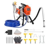 VEVOR Pulverizador de Pintura sin Aire 1500 W 3300 PSI, con Cepillo de Limpieza, Manguera, Tubo de Extensión, Boquillas, Máquina de Pintura Airless para Apartamentos, Instalaciones Industriales