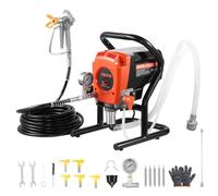 VEVOR Pulverizador de Pintura sin Aire 900 W 3300 PSI, con Cepillo de Limpieza, Manguera, Tubo de Extensión, Boquillas, Máquina de Pintura Airless Eléctrica para Pintar Interior, Exteriores, Cercas