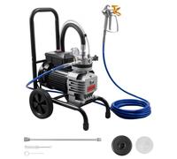 VEVOR Pulverizador de Pintura sin Aire con Diafragma 1800 W, Pulverizador de Pintura Airless con Carro 0,79 GPM, 3300 psi, con Varilla de Extensión, para Pulverización en Interiores y Exteriores