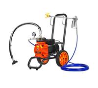 VEVOR Pulverizador de Pintura sin Aire de Eficiencia de 1100 W, 2,0 L/min, 2000 PSI con Diafragma, Carrito y Barra de Extensión, Pulverizador de Pintura para Pulverización Interior y Exterior
