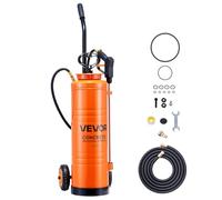 VEVOR Pulverizador Industrial Capacidad de 17 L, Pulverizador de Hormigón de Acero Inoxidable con Mango Ergonómico y Carro Extraíble, Presión 25-60 PSI, 2 Boquillas de Latón, para Construcción