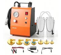 VEVOR Purgador de Frenos Eléctrico, Presión Ajustable de 0,6-3 Bar, Máquina Automatizada para Cambio de Líquido de Frenos de Coche, con 7 Adaptadores, Compatible con la Mayoría de los Vehículos