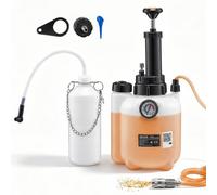 VEVOR Purgador de Frenos Manual 3 L, Kit de Purga de Frenos con Adaptador para Cilindro Maestro de 43,2 mm, Botella de Residuos de 1 L, para Una Persona, Compatible con la Mayoría de los Vehículos