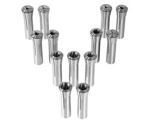 VEVOR R8 Portabrocas de Precisión 13PCS 1/8"-7/8" 3,2-22,2 mm Acero de Aleación 45# TIR 0,0012"/30μm con 13 Cajas de Almacenamiento Etiquetadas, para Fresadoras, Perforadoras, Centros de mecanizado