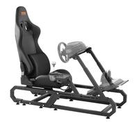 VEVOR Racing Wheel Mount for Logitech G923/G920/G29, Rugged Steel Driving Simulator Cockpit, and Pedal Angle Adjustable 605-795 mm ± 5, Compact, 1430 x 640 x 1270 mm