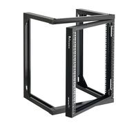 VEVOR Rack de Servidor de Pared de 12U, Carga Máxima de 68,04 kg, Bastidor de Red de Marco Abierto con Apertura de Puerta de 180 Grados, Acero al Carbono, para Equipo de Red/IT/AV de 48,26 cm