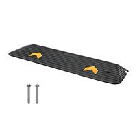 VEVOR Rampa de Goma para Acera Altura de 2,5 cm con 1 Canal Capacidad de Carga de 15 t Superficie Texturizada Antideslizante para Sillas de Ruedas Coches Scooters Muelles Garaje, 113 x 24,1 x 2,5 cm
