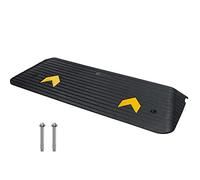 VEVOR Rampa de Goma para Acera Altura de 3,8 cm con 1 Canal Capacidad de Carga de 15 t Superficie Texturizada Antideslizante para Sillas de Ruedas Coches Scooters Muelles Garaje, 110 x 32 x 3,8 cm