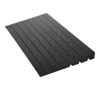 VEVOR Rampa de umbral de Goma Cubierta de Cable de 3 Canales 102 mm rampa de umbral sólida Entrada en ángulo de Goma Capacidad de Carga Nominal de 1000 kg para Casas Peldaños Escaleras Puertas Plata