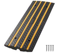 VEVOR Rampa de Goma para Bordillos Altura de 6,5 cm 1 Pieza Puente de Bordillo para Acera Carga de 15 T Rampa de Acceso para Sillas de Ruedas para Carga de Muelle, Almacenes, Entrada de Garajes