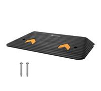 VEVOR Rampa de Goma para Silla de Ruedas Elevación de 7,6 cm Puente de Bordillo de 1 Canal Carga de 15 Toneladas Superficie Texturizada Antideslizante Rampa de Goma para Bordillos 90,2x45,7x7,6 cm