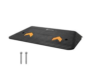 VEVOR Rampa de Goma para Silla de Ruedas Elevación de 7,6 cm Puente de Bordillo de 1 Canal Carga de 15 Toneladas Superficie Texturizada Antideslizante Rampa de Goma para Bordillos 90,2x45,7x7,6 cm