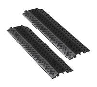 VEVOR Rampa de Protección de Cable 2 Piezas Protector de Cables para Suelo Capacidad de Carga de 7938 kg para Zonas de Alto Tránsito Peatonal, para Interiores, Exteriores, Hogar, Oficina, Almacén
