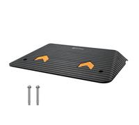 VEVOR Rampa de Umbral Altura 8,9 cm Rampa de Goma para Acera 1 Canal Carga de 15 T Superficie Texturizada Antideslizante para Sillas de Ruedas Coches Scooter Muelle Garaje 90,2 x 53,34 x 8,9 cm