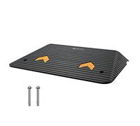 VEVOR Rampa de Umbral Altura 8,9 cm Rampa de Goma para Acera 1 Canal Carga de 15 T Superficie Texturizada Antideslizante para Sillas de Ruedas Coches Scooter Muelle Garaje 90,2 x 53,34 x 8,9 cm