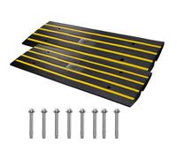 VEVOR Rampa de Umbral de Goma 2 Piezas para Acera Altura 6,5 cm Carga de 15T