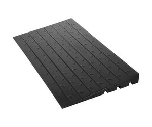 VEVOR Rampa de umbral de goma 6,5 cm cubierta de cable de 3 canales rampa de umbral sólida entrada en ángulo de goma capacidad de carga nominal de 1000 kg para Casas Peldaños Escaleras Puertas Plata