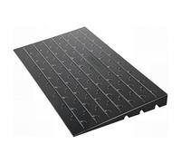 VEVOR Rampa de umbral de Goma Cubierta de Cable de 3 Canales 102 mm rampa de umbral sólida Entrada en ángulo de Goma Capacidad de Carga Nominal de 1000 kg para Casas Peldaños Escaleras Puertas Plata