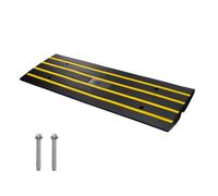 VEVOR Rampa para Silla de Ruedas Altura de 6,5 cm Rampa de Goma Carga de 15 t Rampa Antideslizante Extensible para Silla de Ruedas para Muelle de Carga Puerta de Entrada de Garaje, 122 x 40,5 x 6,5 cm