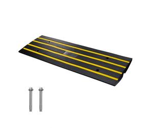 VEVOR Rampa para Silla de Ruedas Altura de 6,5 cm Rampa de Goma Carga de 15 t Rampa Antideslizante Extensible para Silla de Ruedas para Muelle de Carga Puerta de Entrada de Garaje, 122 x 40,5 x 6,5 cm