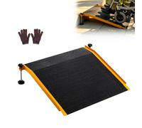 VEVOR Rampa para Silla de Ruedas de 670 x 810 mm, Rampa de Umbral de Aluminio Antideslizante, Capacidad de Carga 181,4 kg, Plataforma para Entradas, Garajes, Andadores, Puertas, Scooters y Carros