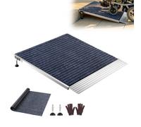 VEVOR Rampa para Silla de Ruedas de 915 x 915 mm, Rampa de Umbral de Aluminio Antideslizante, Capacidad de Carga 317,5 kg, Plataforma para Puertas, Scooters, Entradas, Andadores, Garajes y Carros