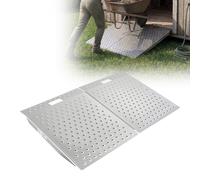 VEVOR Rampa para Silla de Ruedas de Aluminio 750 x 617 mm, Rampa de Umbral Antideslizante, Plataforma Capacidad de 340,2 kg para Puertas, Garajes, Carretillas, Andadores, Scooters y Equipos con Ruedas