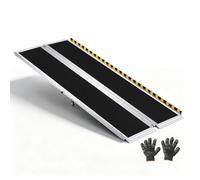 VEVOR Rampa para Silla de Ruedas Plegable 1830 x 745 mm, Rampa de Umbral de Aluminio Antideslizante con Capacidad de Carga 362,9 kg para Puertas, Entradas, Escaleras, Andadores, Scooters y Uso Diario