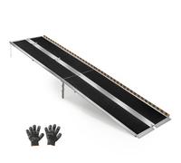 VEVOR Rampa para Silla de Ruedas Plegable Antideslizante 3045 x 745 mm, Rampa de Umbral de Aluminio con Capacidad de Carga 362,9 kg para Entradas, Escaleras, Andadores, Scooters, Puertas y Uso Diario
