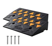 VEVOR Rampa Umbral Elevación de 11 cm 2 Piezas Rampas de Goma para Aceras Carga de 15 T Rampa de Acceso para Sillas de Ruedas con Estructura de Rejilla Estable para Paso de Coches Motos 50x32x11 cm