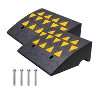 VEVOR Rampa Umbral Elevación de 15,2 cm 2 PCS Rampas de Goma para Aceras Carga de 15 T Rampa de Acceso para Sillas de Ruedas con Estructura de Rejilla Estable para Paso de Coches Motos 49,1x37x15,2 cm